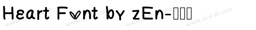 Heart Font by zEn字体转换